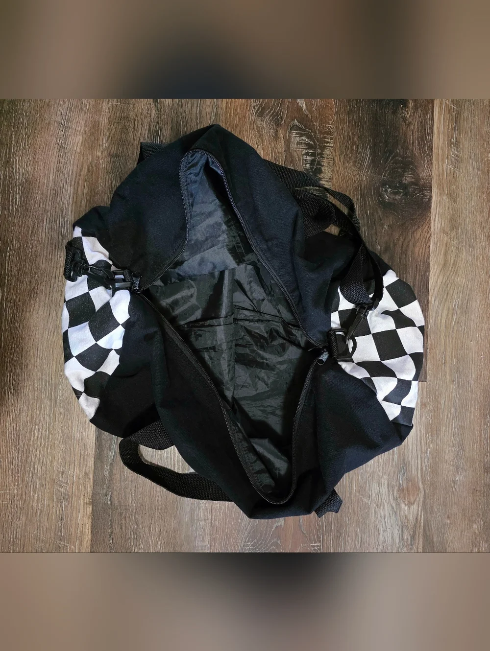 Vans Checkered Black Duffel Bag - Picture 4 of 4